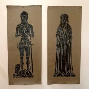 Medieval Knight and Lady Art Prints